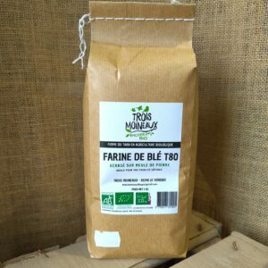Farine de blé T80 en sachet de 1kg